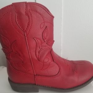 Girls Red cowgirl boots